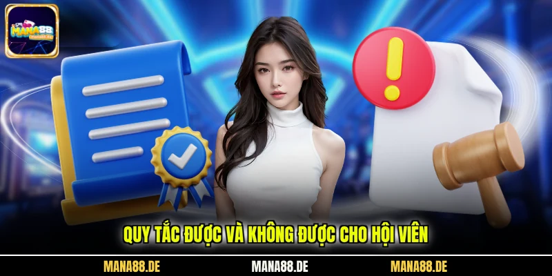 Quy tắc được và không được cho hội viên